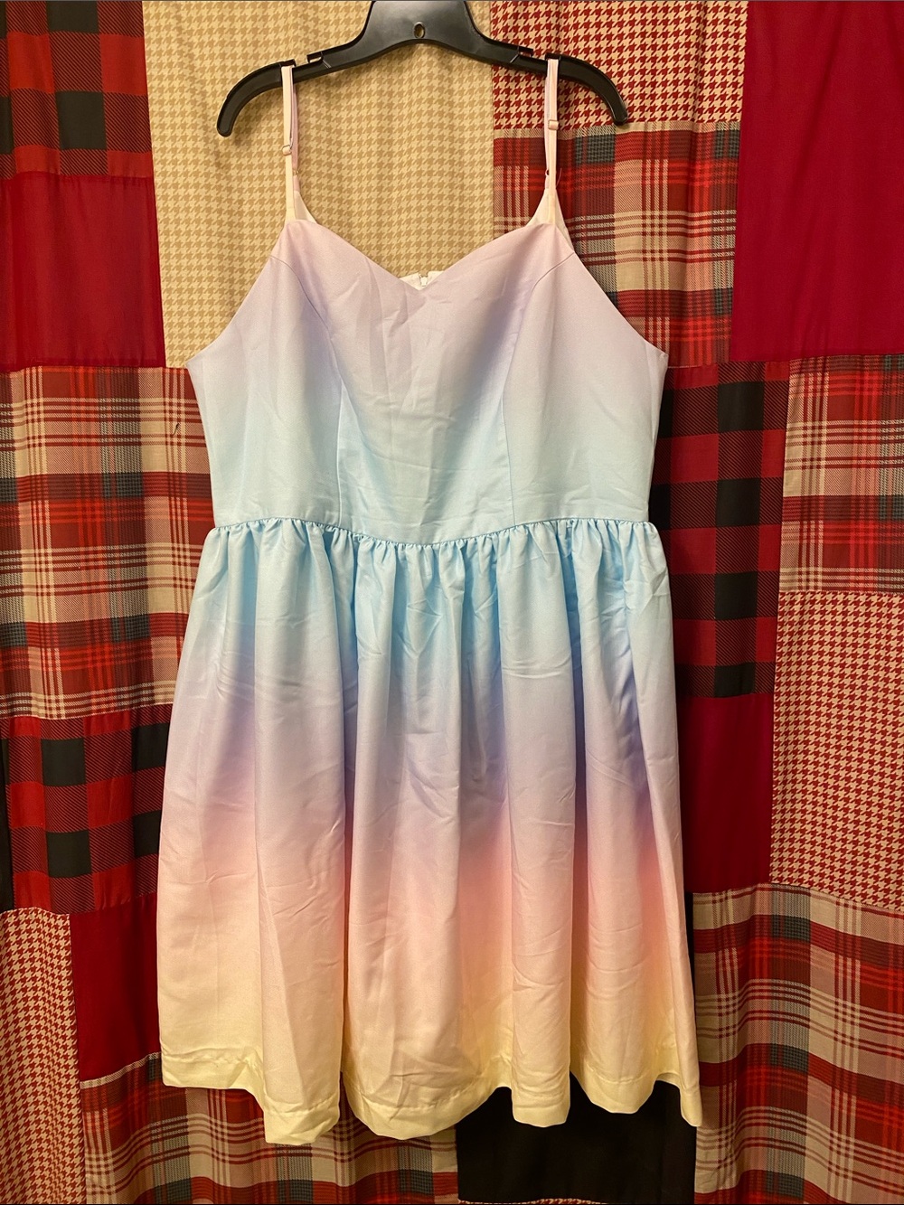 Unique Vintage Magnolia Park pastel rainbow swing dress